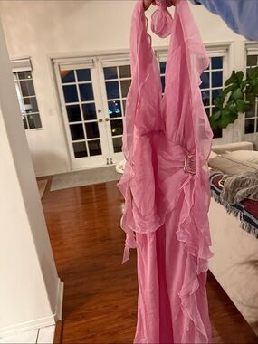 Hello Molly Pink High Low Ruffle Dress